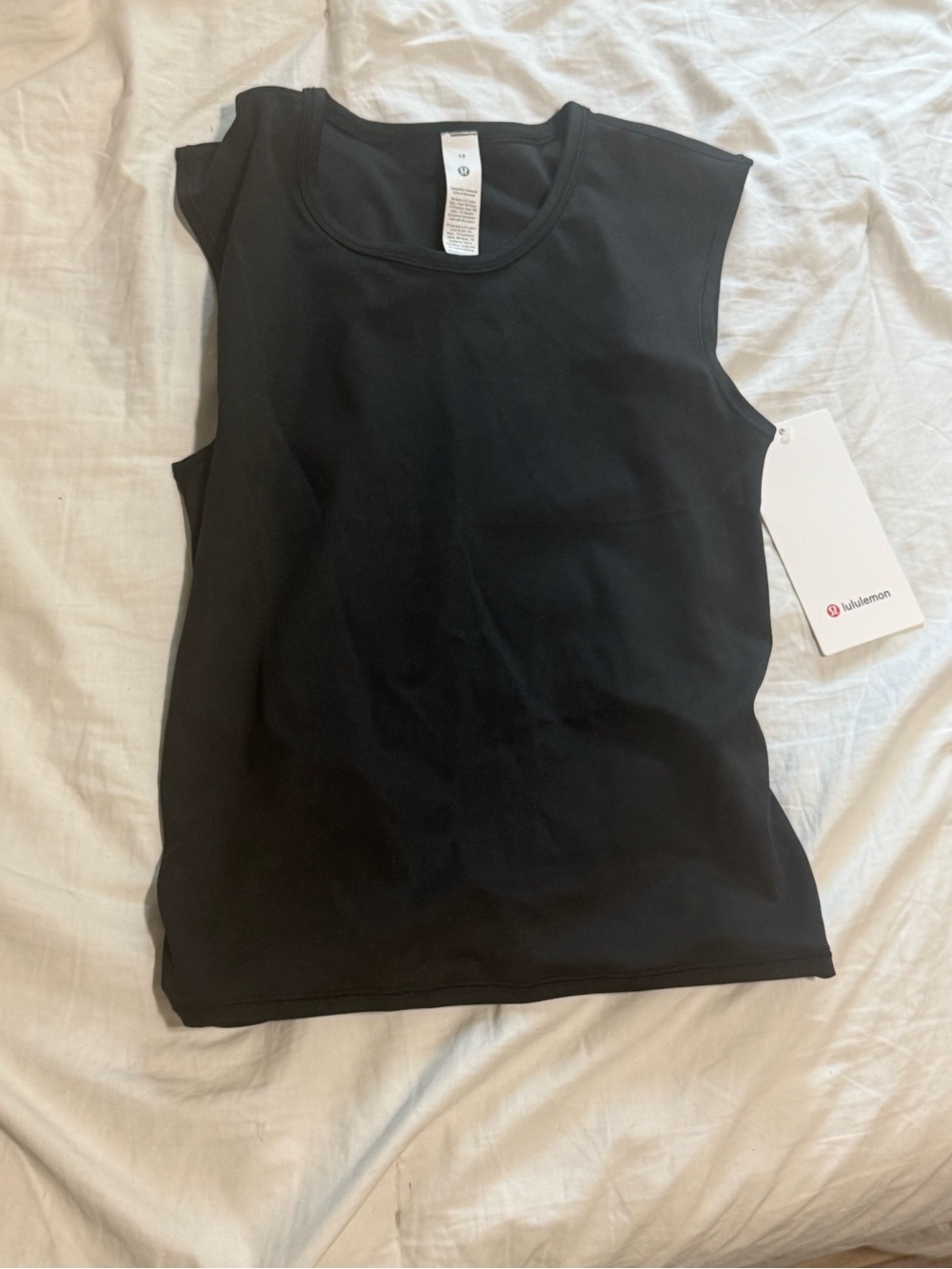 lululemon athletica Black Sleeveless Crew-Neck Tank